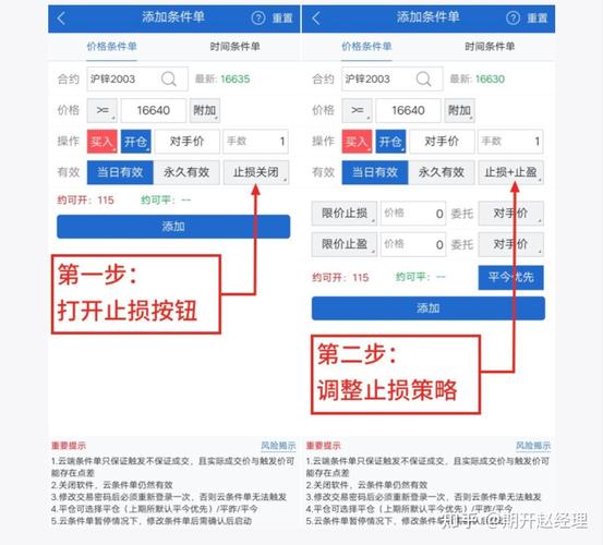 期货云止盈单纠纷_期货软件操作_期货条件单设置规则